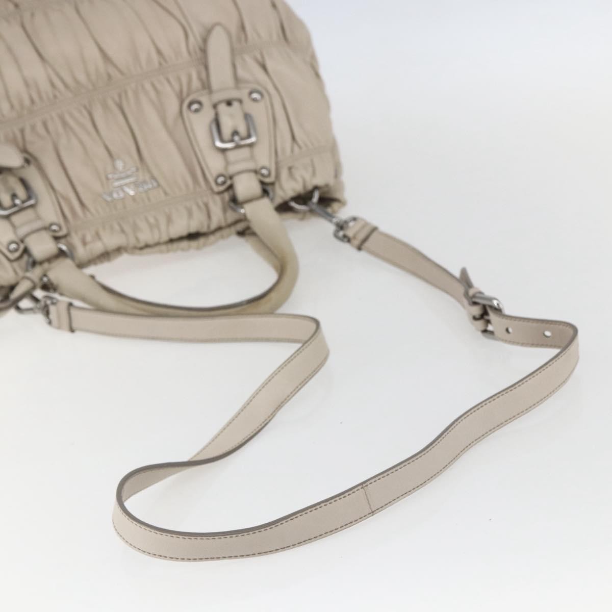 Prada Gaufre Convertible Tote Nappa Leather, BEIGE, LEATHER, Handbag