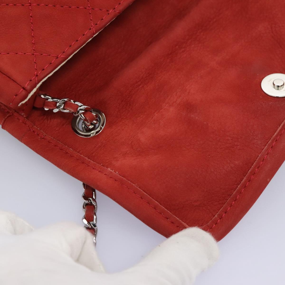 Chanel Natural Beauty Flap Bag Suede, RED, SUEDE, Shoulder bag