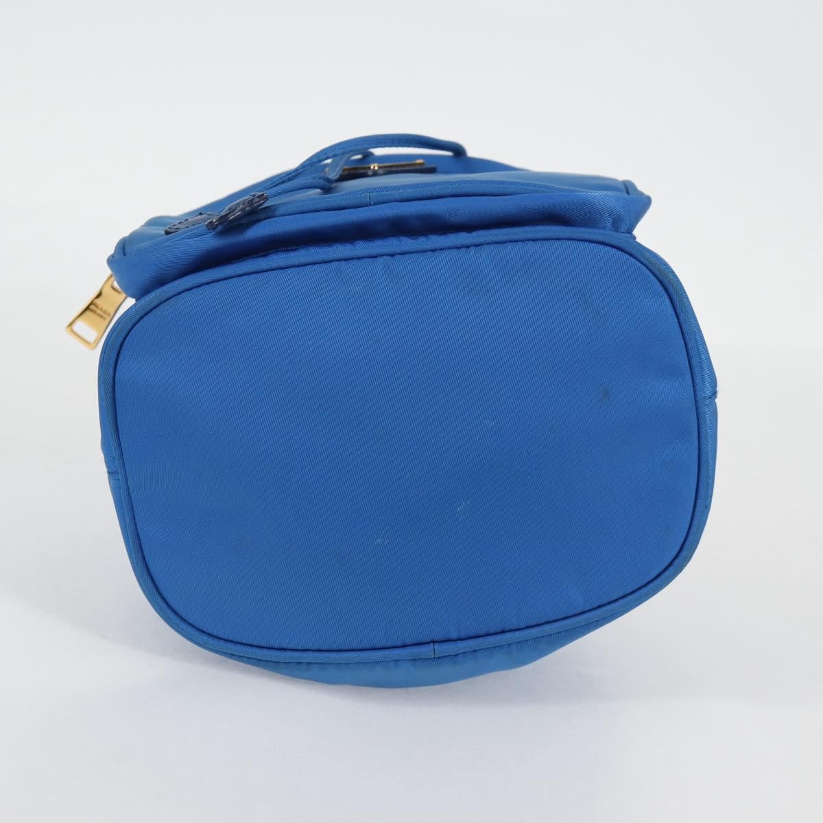 Prada Drawstring Bucket Bag Tessuto, BLUE, NYLON, Handbag