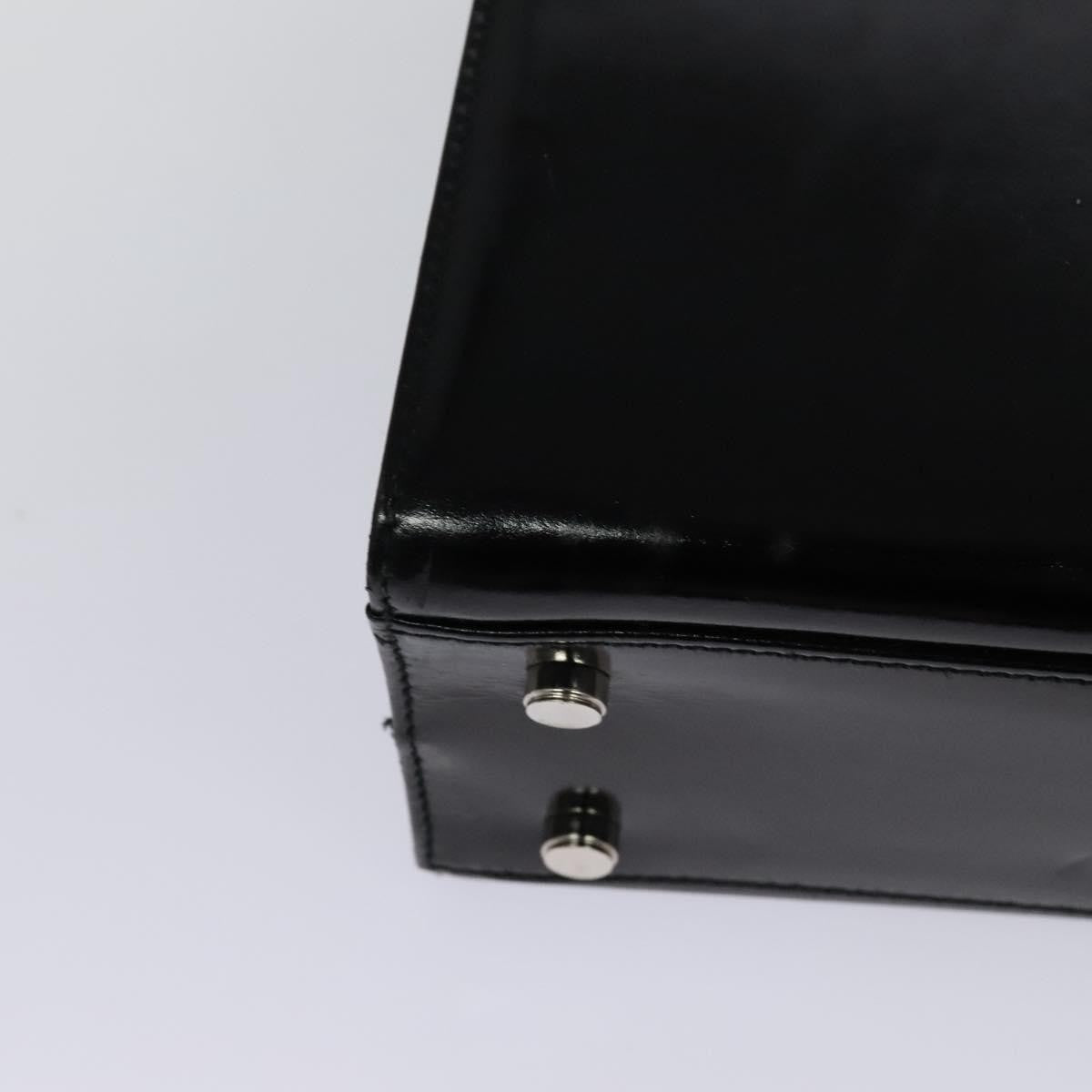 Salvatore Ferragamo Gancini handbag Patent leather, BLACK, PATENT_LEATHER, Handbag