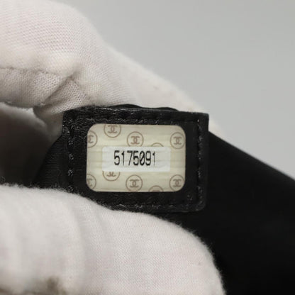 Chanel Vintage CC Front Pocket Tote Quilted Leather, BLACK, LEATHER, Tote bag