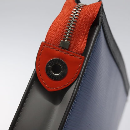 Louis Vuitton Pochette Voyage Epi Leather with Damier Graphite, BLUE, LEATHER, Clutche & pouche