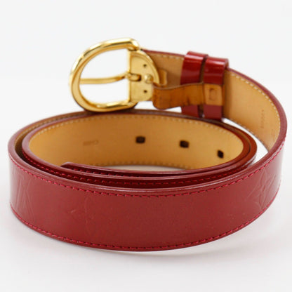 Louis Vuitton Ceinture Belt Monogram Vernis, RED, PATENT_LEATHER, Belts