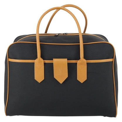 Saint Laurent Vintage Boston PVC Leather, BLACK, PVC, Travel bag