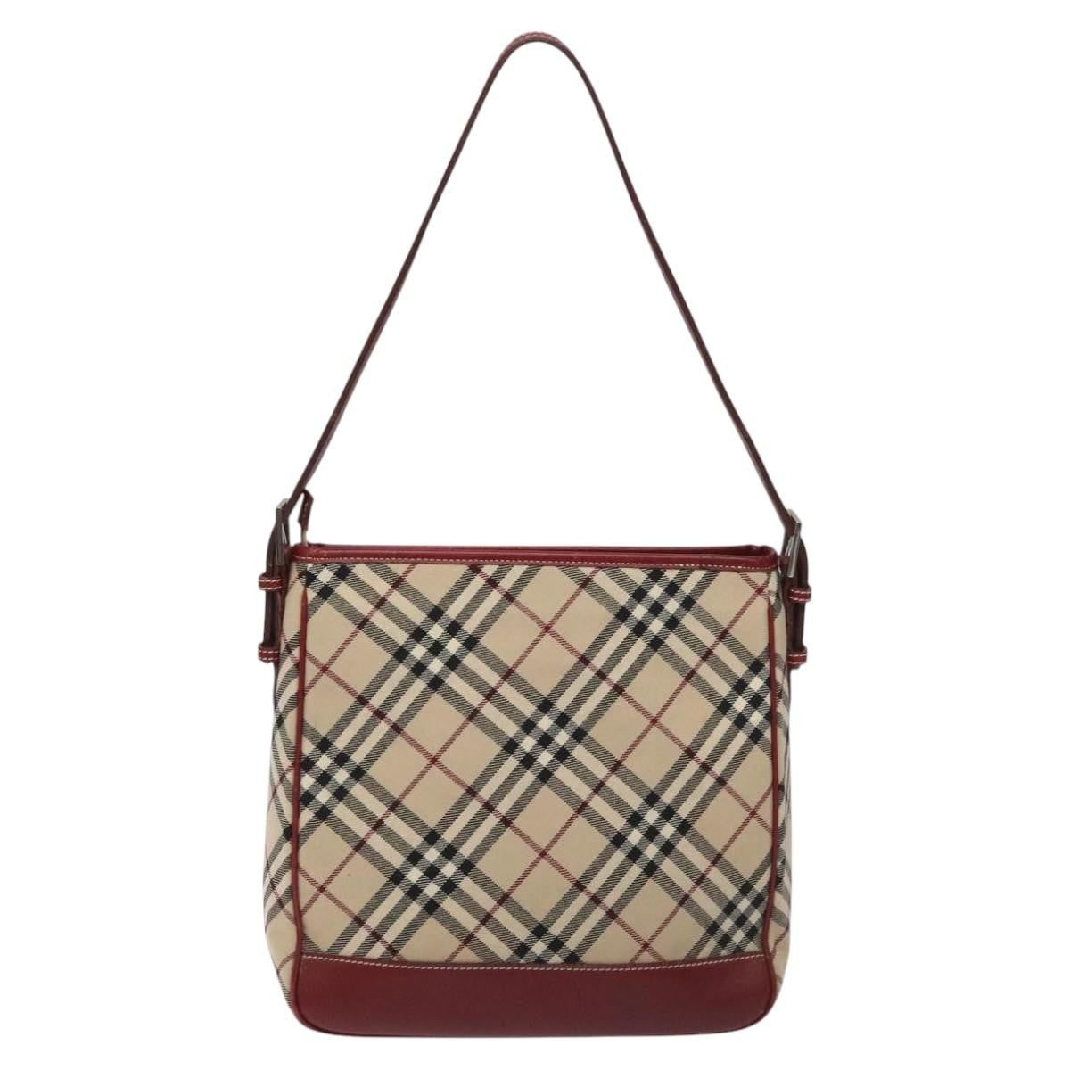 Burberry Nova Check Blue Label Canvas, BEIGE, CANVAS, Shoulder bag