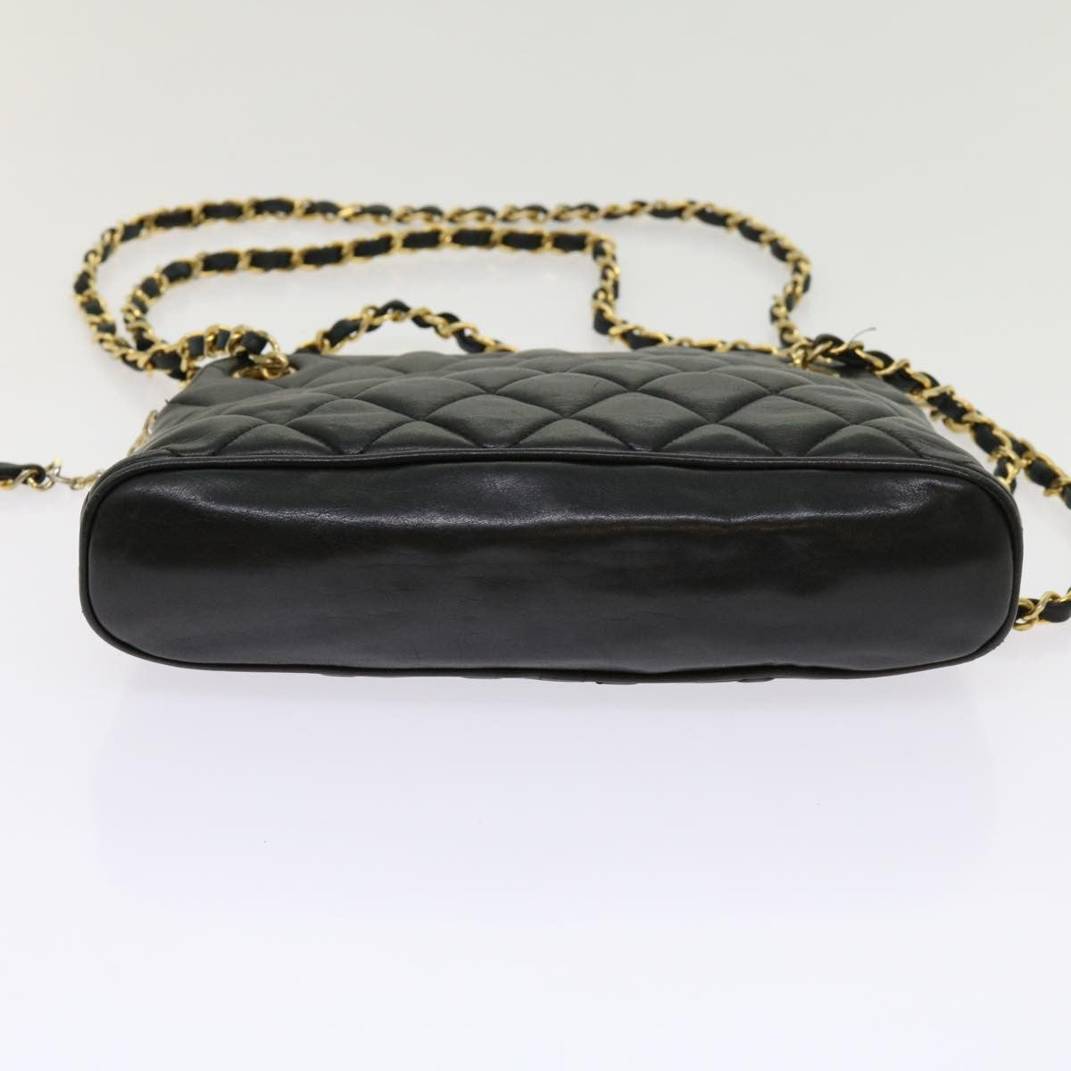 Chanel Chain Shoulder Bag Matelasse, BLACK, LEATHER, Shoulder bag