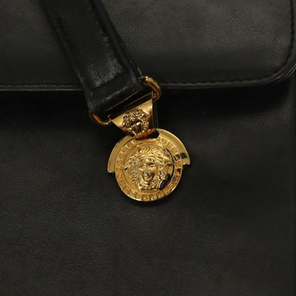 Versace Vintage Flap Shoulder Bag Leather, GOLD, LEATHER, Shoulder bag