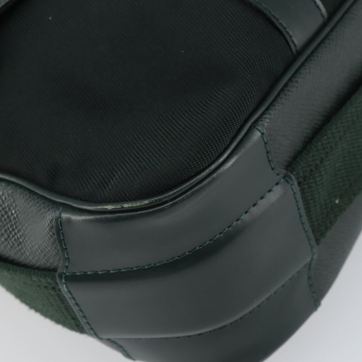 Louis Vuitton Dersou Bag Taiga Leather and Canvas, GREEN, LEATHER, Shoulder bag
