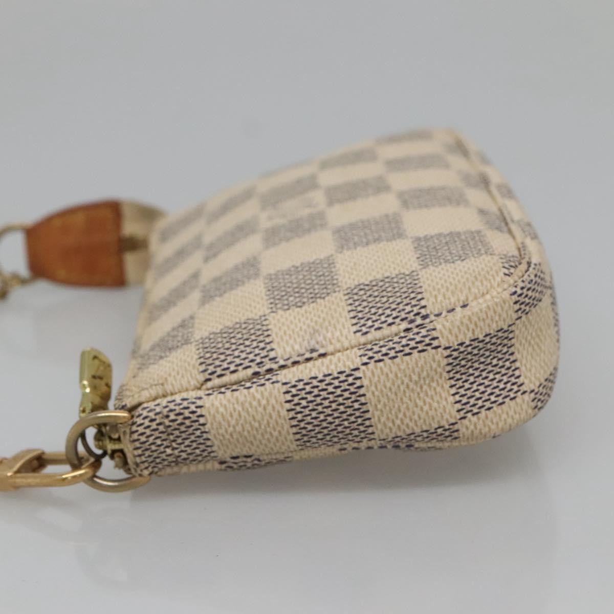 Louis Vuitton Pochette Accessoires Damier, WHITE, CANVAS, Clutche & pouche