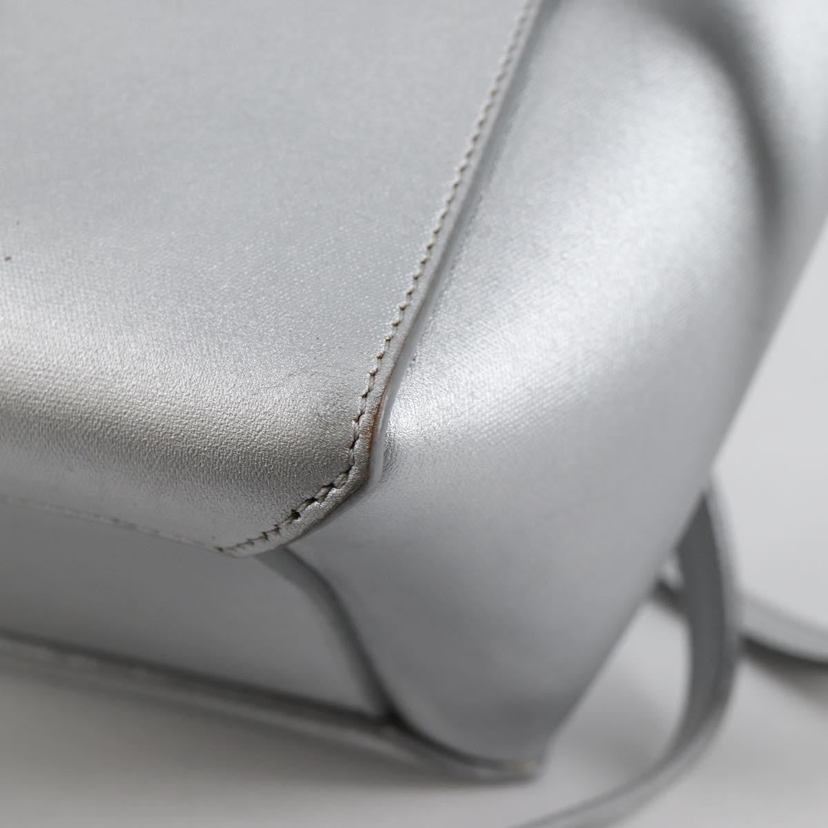 Celine Belt Bag Textured Leather, Silver, Leather, Handbag