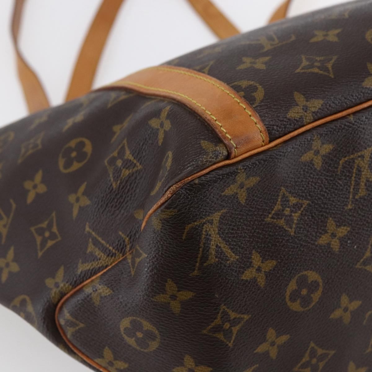 Louis Vuitton Shopping Sac Handbag Monogram Canvas, BROWN, CANVAS, Tote bag