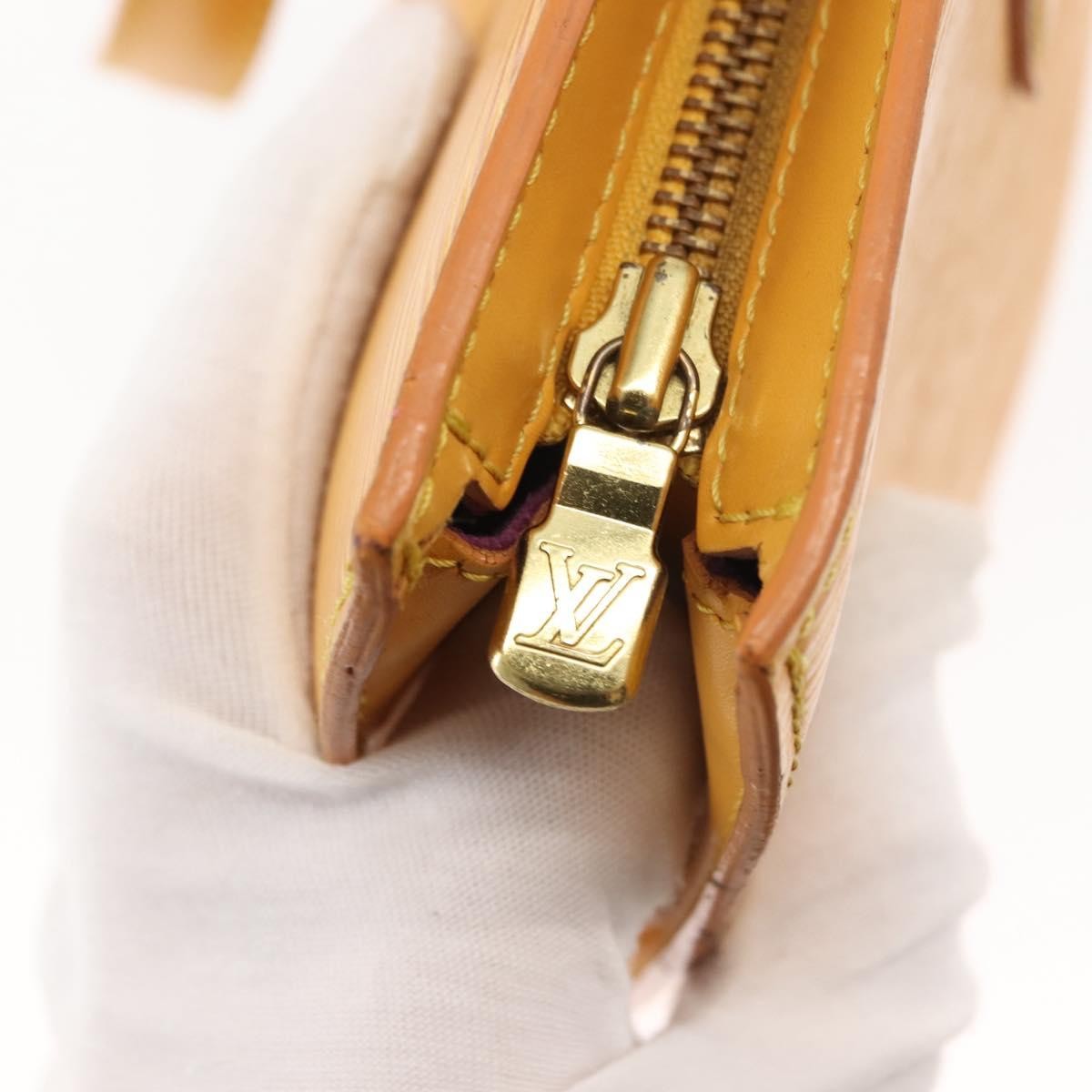 Louis Vuitton Saint Jacques Handbag Epi Leather, YELLOW, LEATHER, Handbag