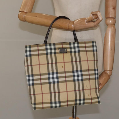 Burberry Nova Check Tote canvas check pattern, BEIGE, CANVAS, Tote bag