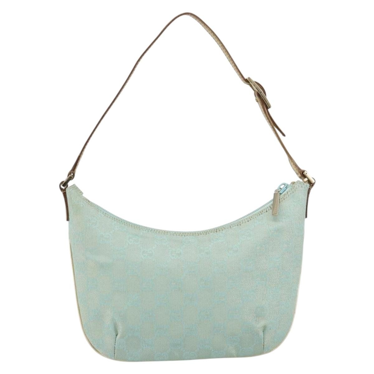 Gucci Vintage Pochette Shoulder Bag GG Canvas, BLUE, CANVAS, Shoulder bag
