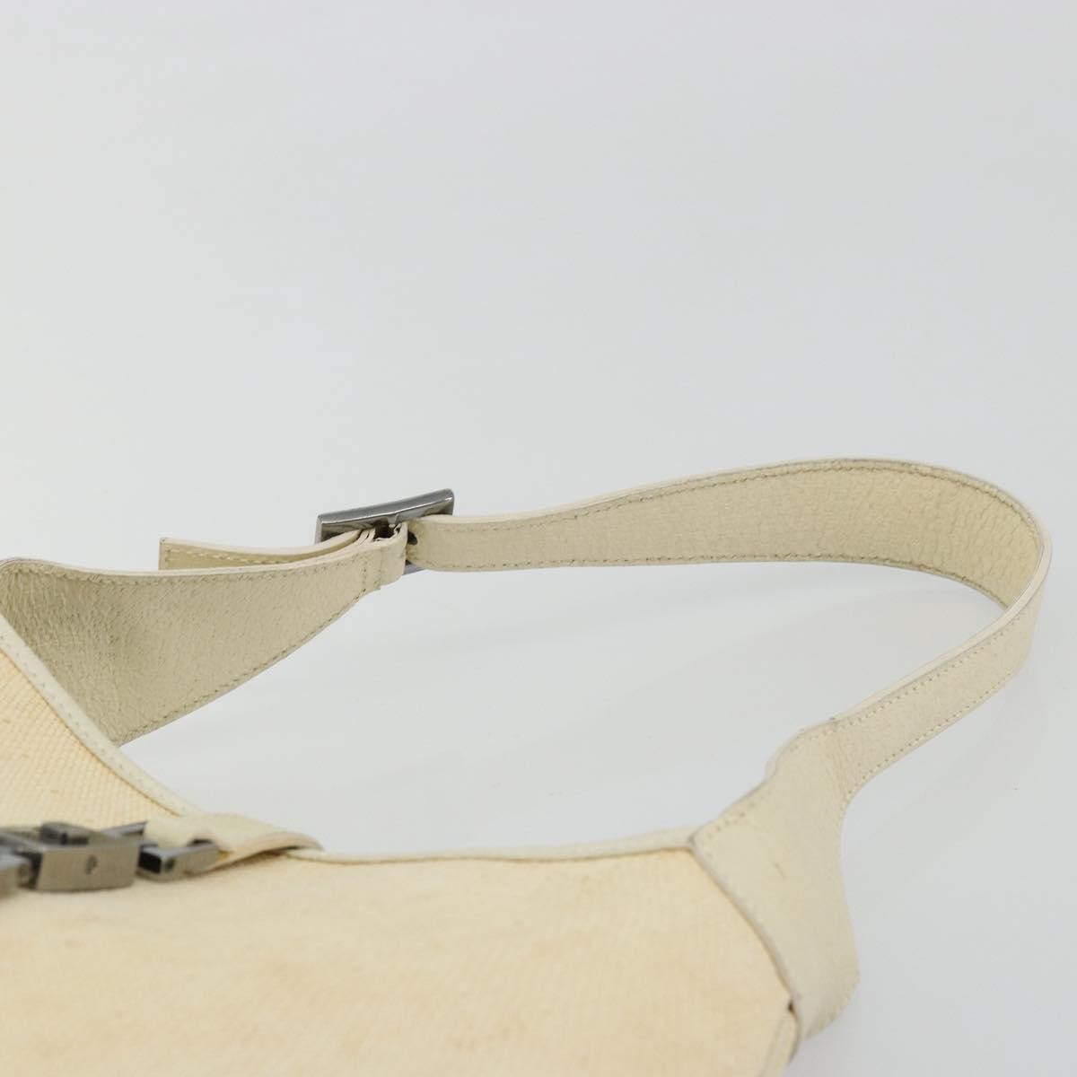 Gucci Vintage Jackie Shoulder Bag Canvas and Leather, Beige, Canvas, Handbag