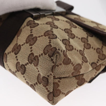 Gucci Buckle Belt Bag GG Canvas, BEIGE, CANVAS, Shoulder bag
