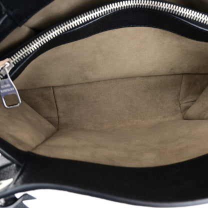 Louis Vuitton Sevres Handbag Mahina Leather, BLACK, LEATHER, Shoulder bag