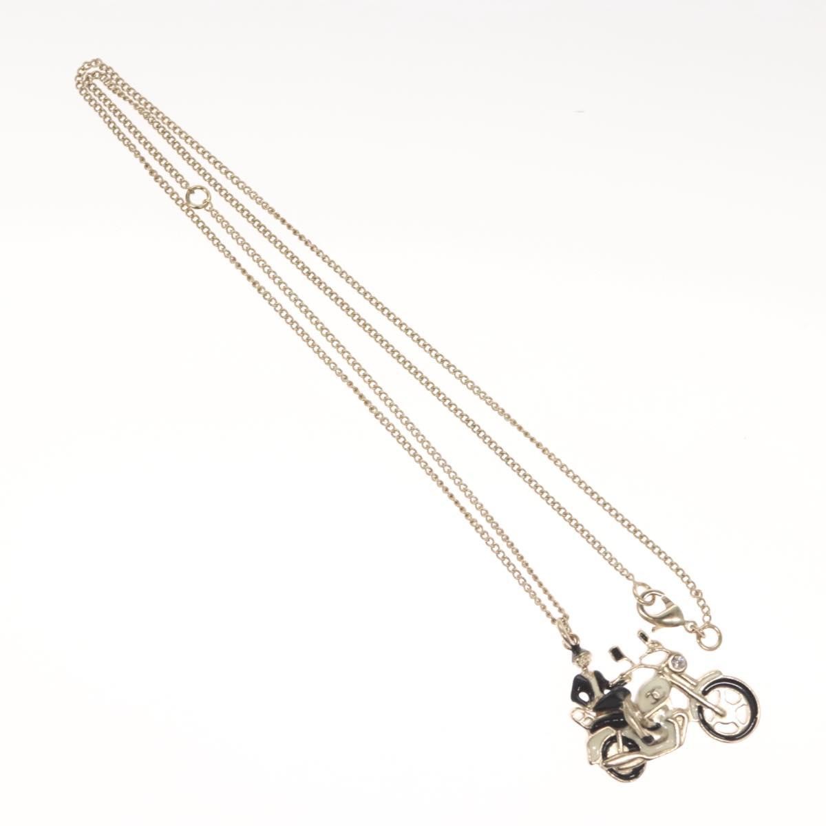 Chanel Coco Rider Pendant Necklace Metal, SILVER, METAL, Necklace