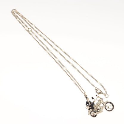 Chanel Coco Rider Pendant Necklace Metal, SILVER, METAL, Necklace