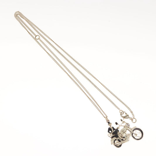 Chanel Coco Rider Pendant Necklace Metal, SILVER, METAL, Necklace