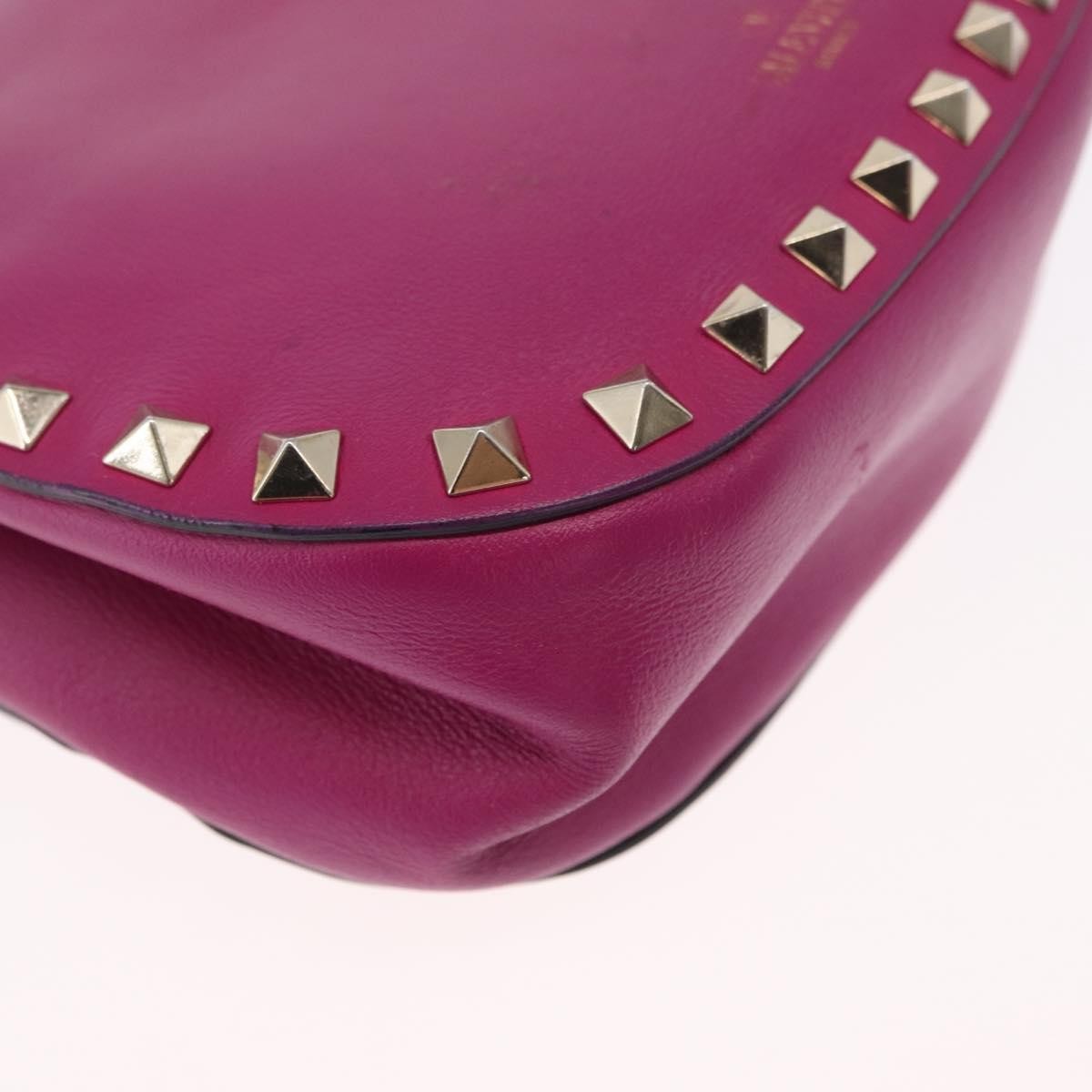 Valentino Garavani Rockstud Saddle Crossbody Bag Leather, PINK, LEATHER, Clutche & pouche