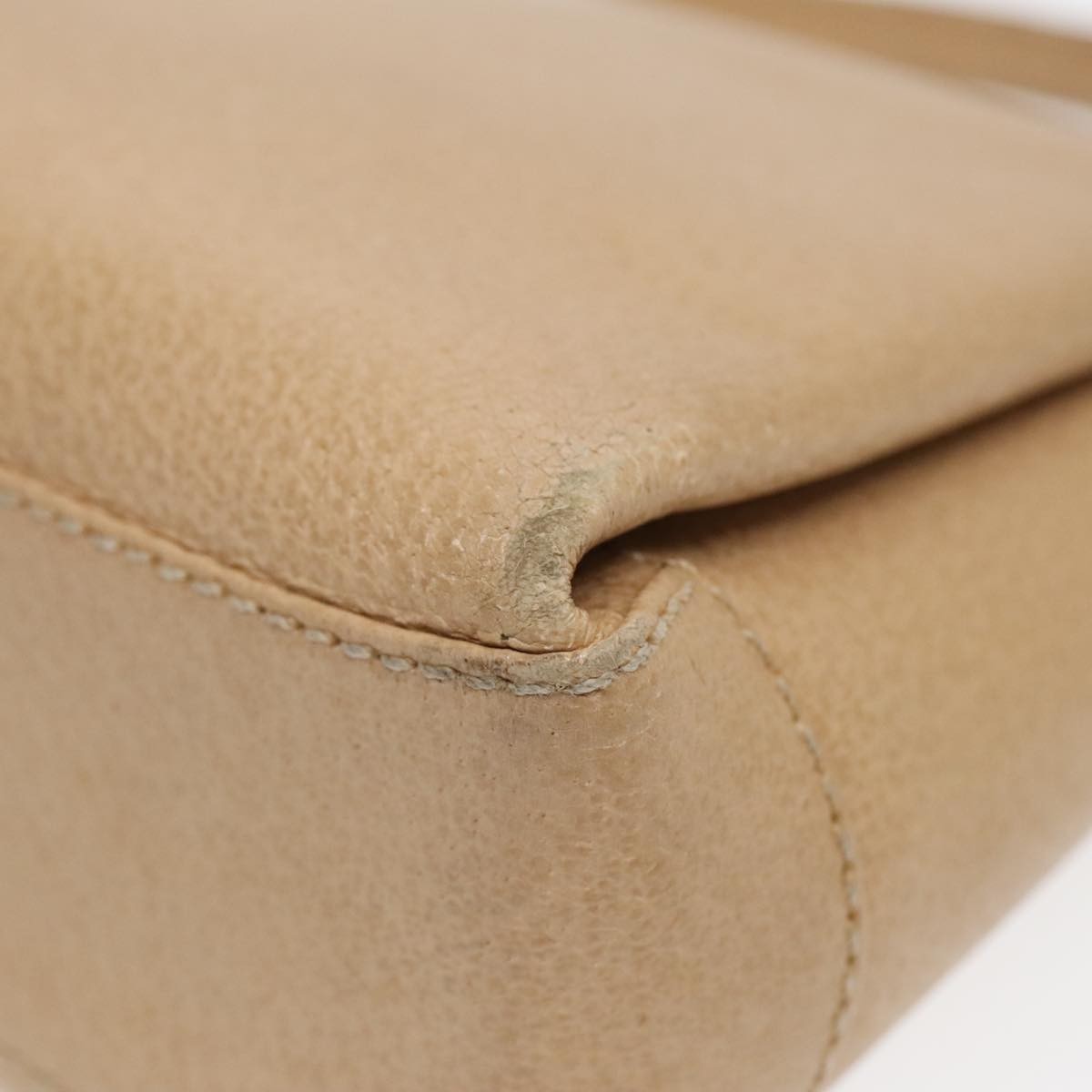 Gucci Vintage Convertible Bamboo Box Crossbody Bag Leather, Beige, Leather, Handbag