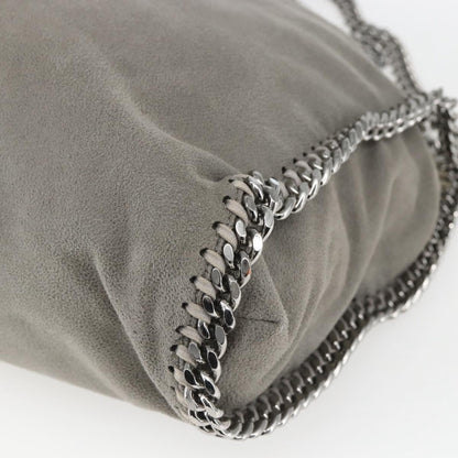 Stella McCartney Falabella Fold Over Bag Shaggy Deer, GRAY, POLYESTER, Shoulder bag