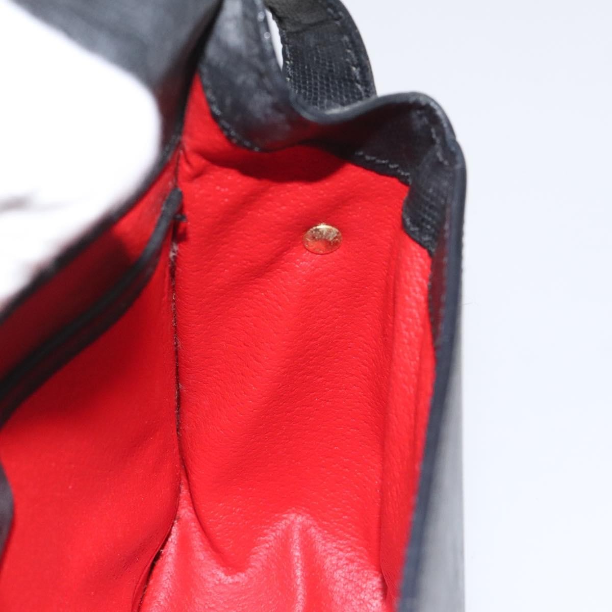 Celine Vintage Circle Logo Crossbody Bag Leather, BLACK, LEATHER, Shoulder bag