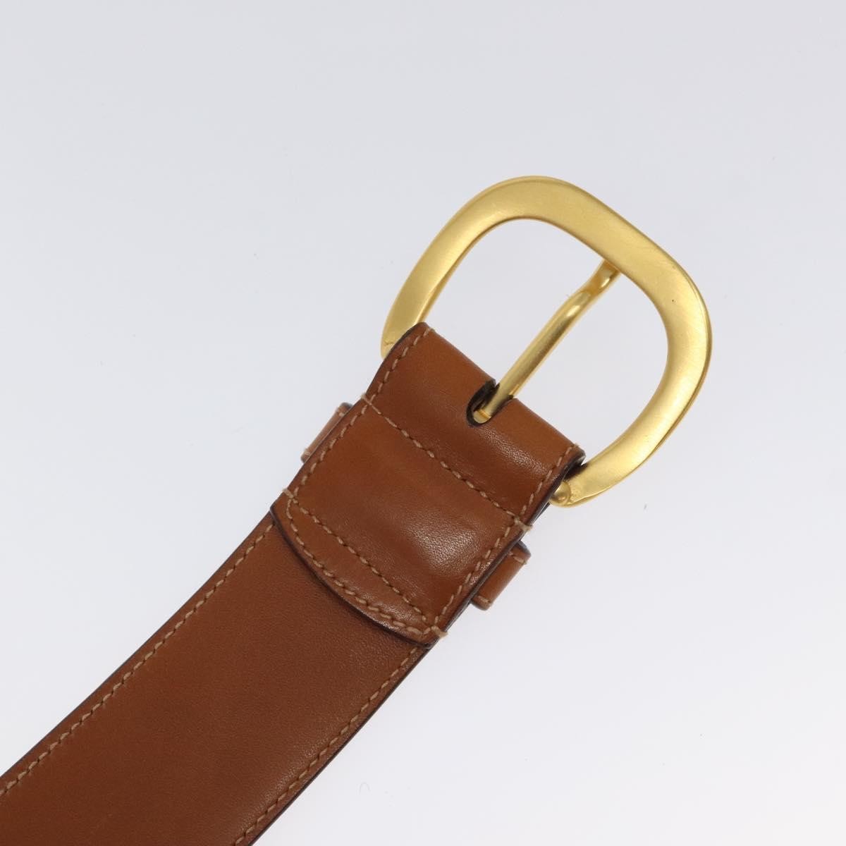 Gucci Round Buckle Belt Leather, Brown, Leather, Belt