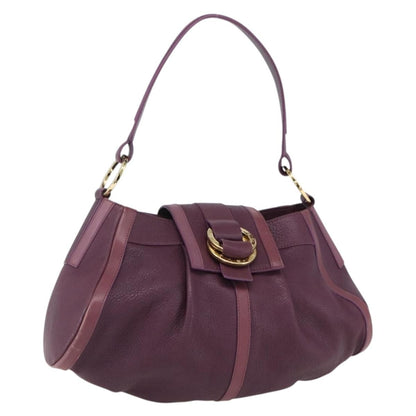 Bvlgari Chandra Satchel Leather, PURPLE, LEATHER, Shoulder bag