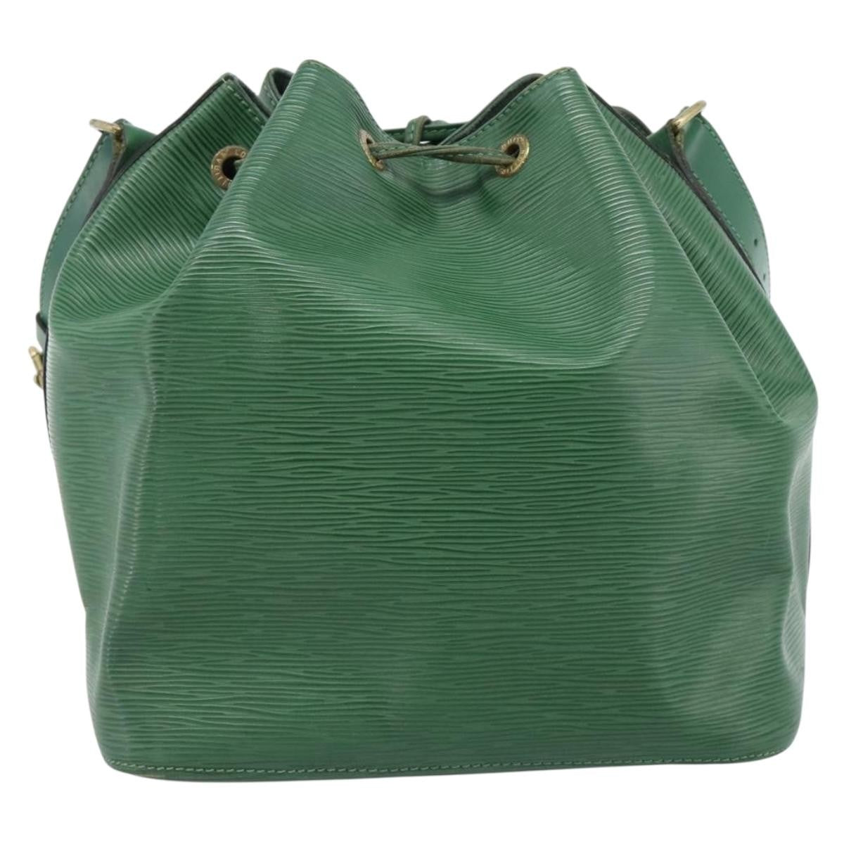 Louis Vuitton Petit Noe Handbag Epi Leather, Green, Leather, Shoulder Bag