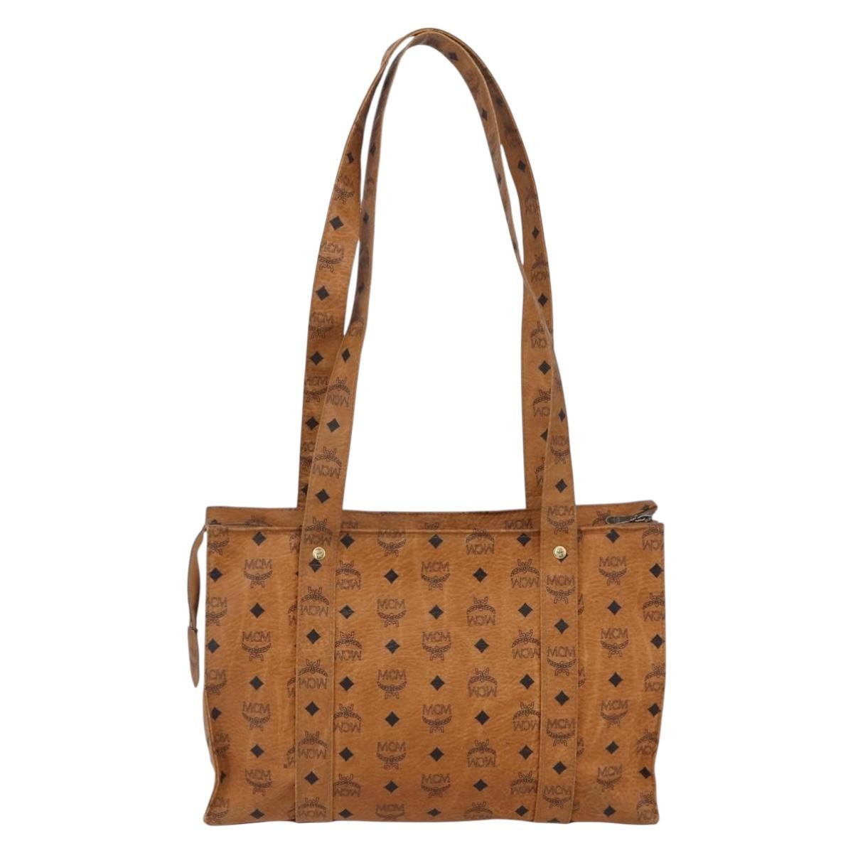 MCM Vintage Visetos Tote bag Canvas, BROWN, CANVAS, Tote bag