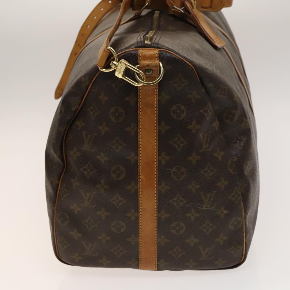 Louis Vuitton Keepall Bandouliere Bag Monogram Canvas, BROWN, CANVAS, Travel bag