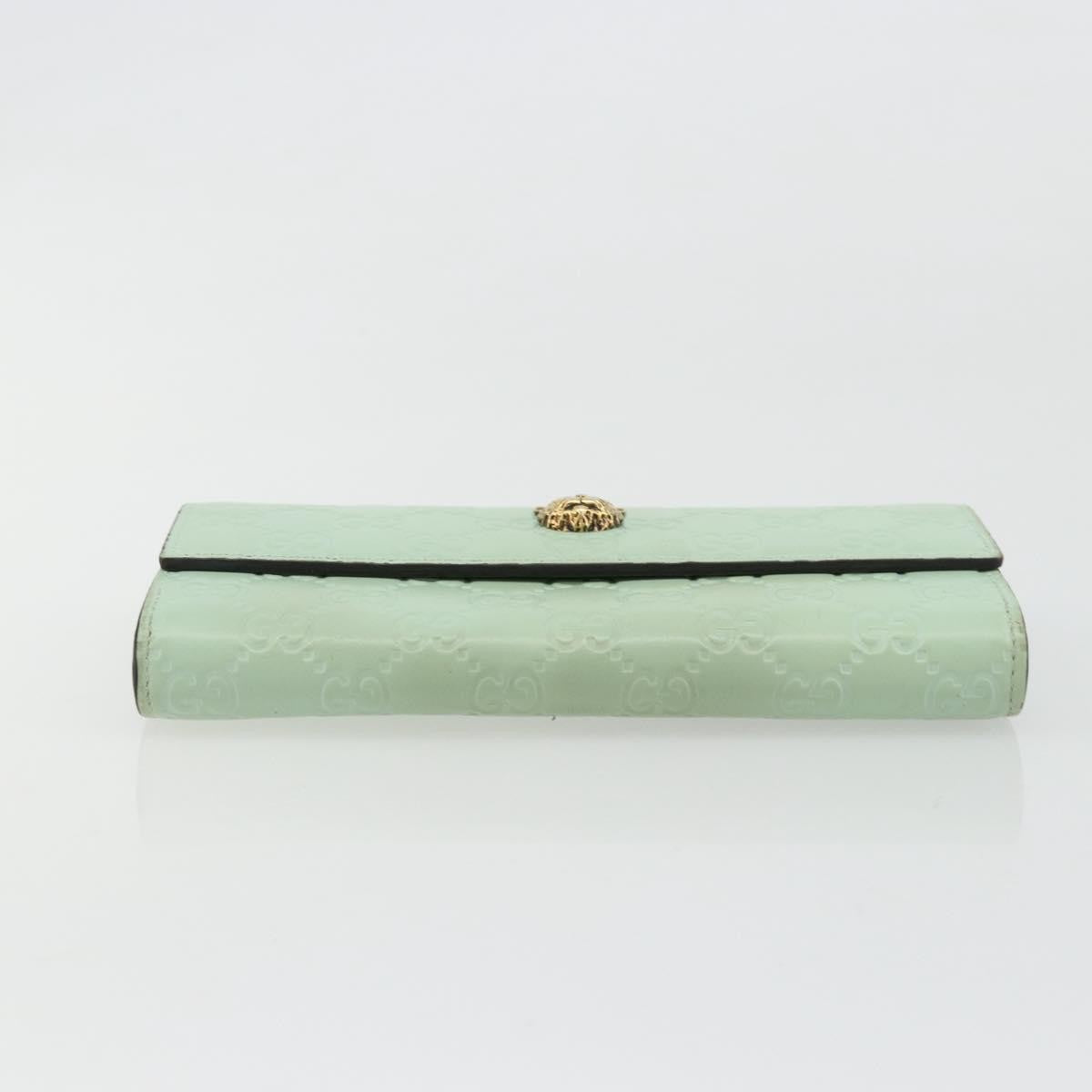 Gucci Guccissima Wallet Motif GG, Green, Leather, Wallet
