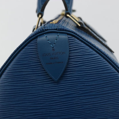Louis Vuitton Speedy Handbag Epi Leather, Blue, Leather, Handbag