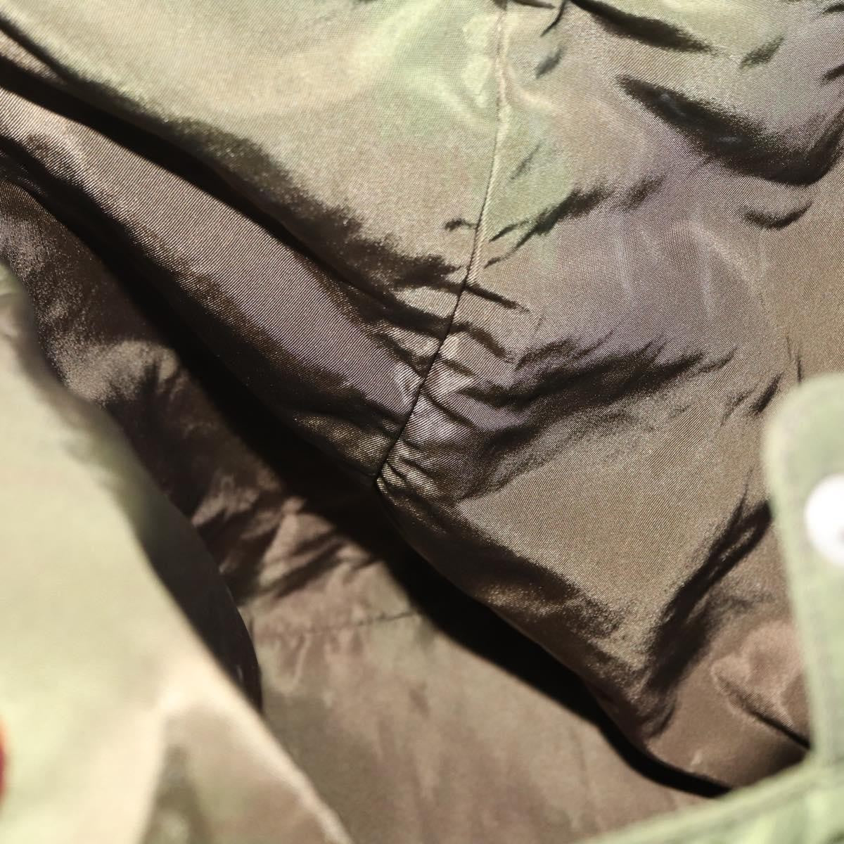 Prada Resin Handle Tote Tessuto, Khaki, Nylon, Tote Bag