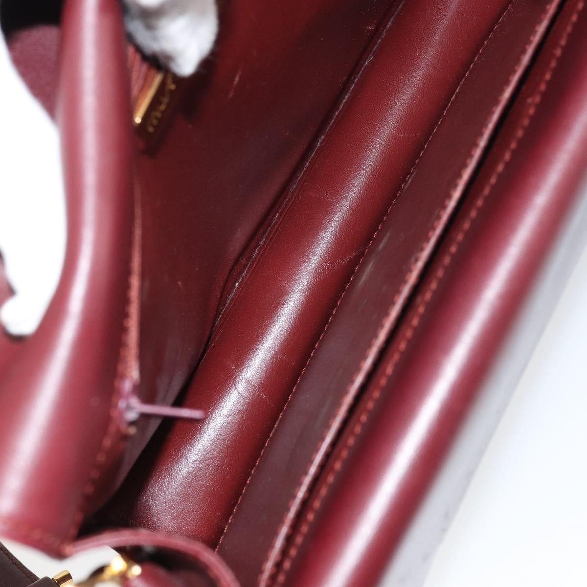 cartier Must de Cartier Shoulder Bag Leather, BURGUNDY, LEATHER, Shoulder bag