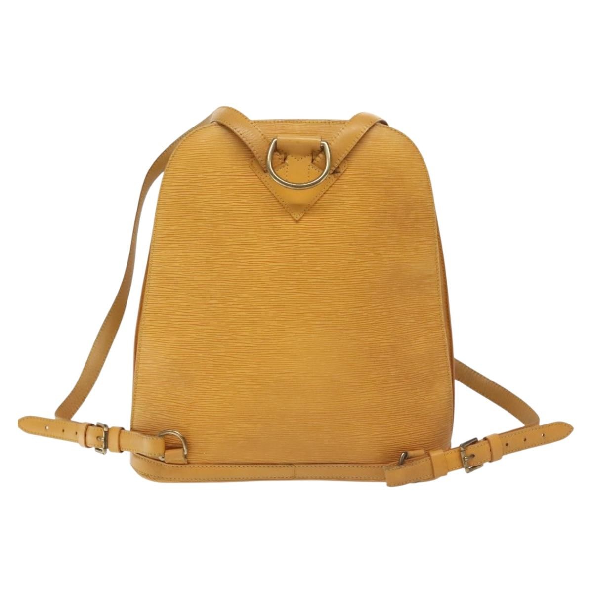 Louis Vuitton Gobelins Backpack Epi Leather, YELLOW, LEATHER, Backpack