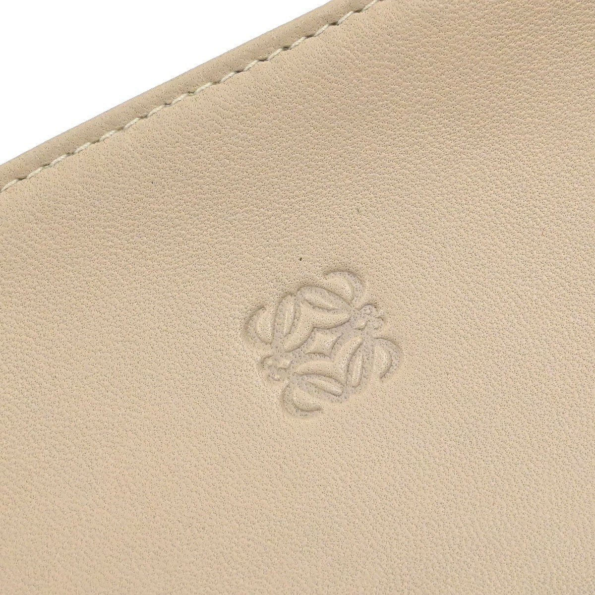 Loewe Anagram Wallet Leather, Beige, Leather, Wallet
