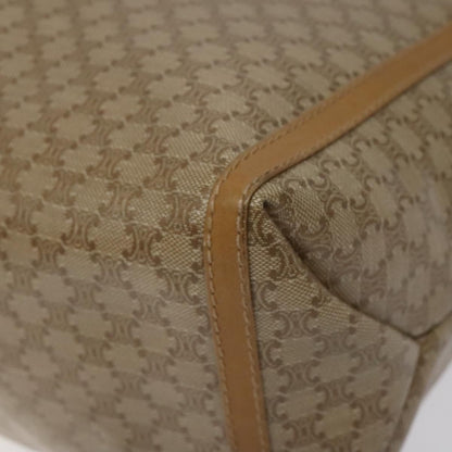 Celine Macadam Handbag Macadam with leather, BEIGE, CANVAS, Handbag