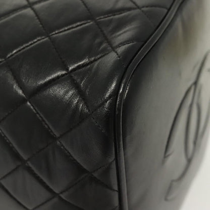 Chanel Vintage Cosmetic Case Quilted Lambskin, BLACK, LEATHER, Clutche & pouche