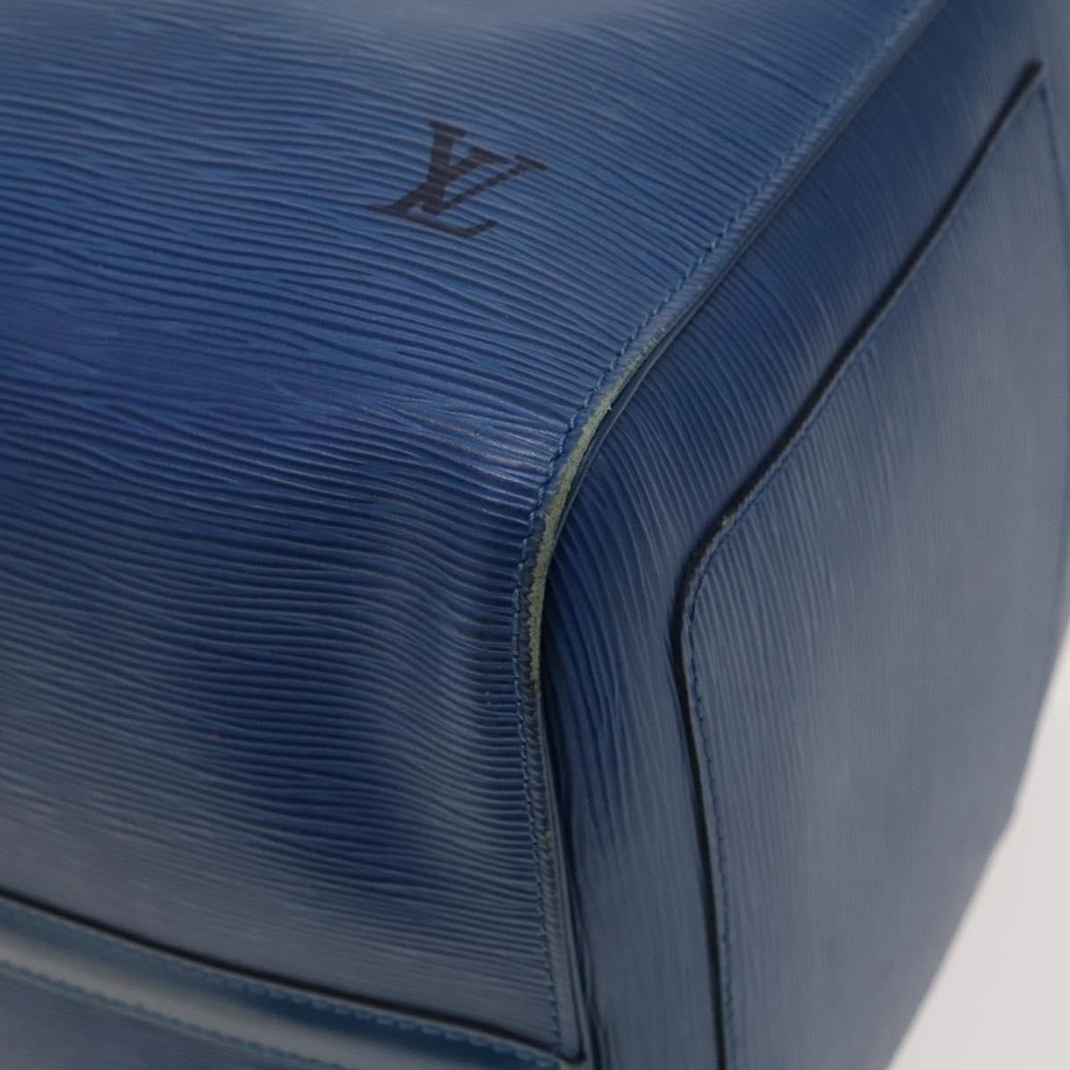 Louis Vuitton Keepall Bag Epi Leather, BLUE, LEATHER, Travel bag