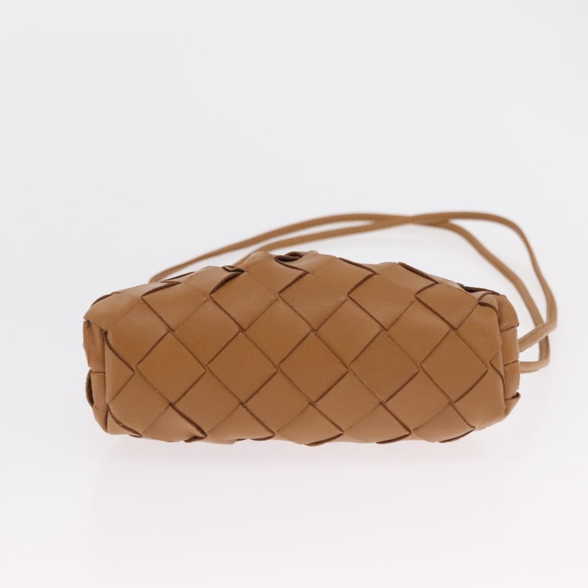 Bottega Veneta The Pouch Coin Purse Intrecciato Nappa, Brown, Leather, Clutch