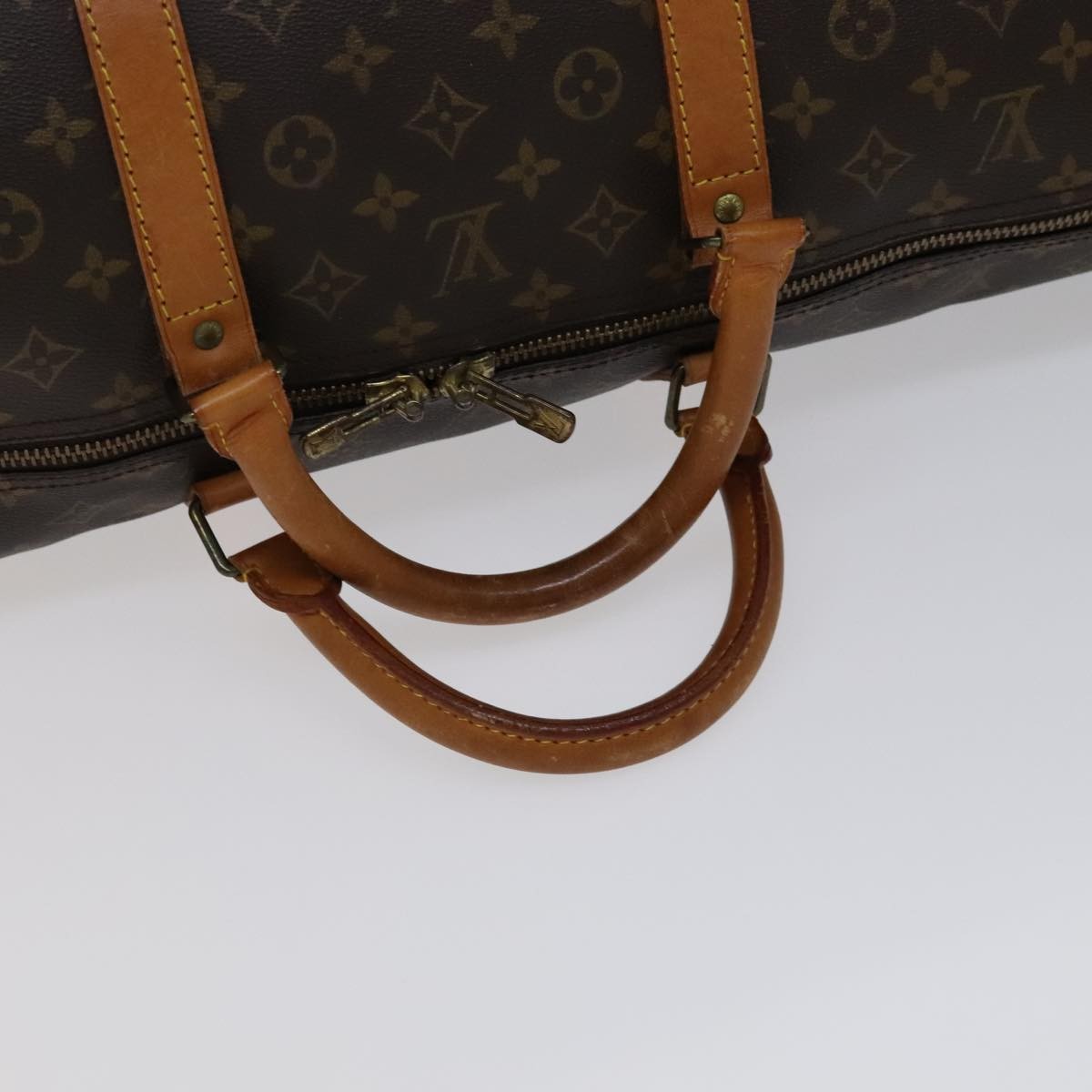 Louis Vuitton Keepall Bag Monogram Canvas, BROWN, CANVAS, Travel bag