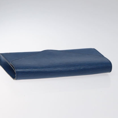 Louis Vuitton Art Deco Clutch Epi Leather, BLUE, LEATHER, Clutche & pouche