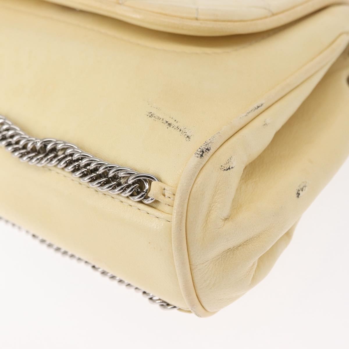 Chanel Matelasse Chain Shoulder Bag Leather, IVORY, LEATHER, Shoulder bag