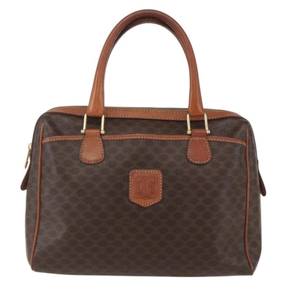 Celine Macadam Handbag Macadam with leather, BROWN, PVC, Handbag