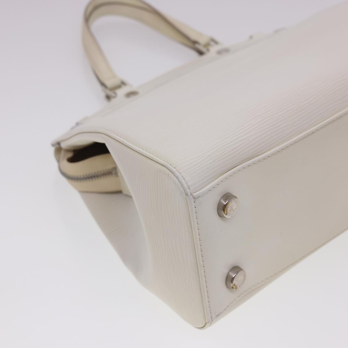 Louis Vuitton Brea Handbag Epi Leather, WHITE, LEATHER, Handbag