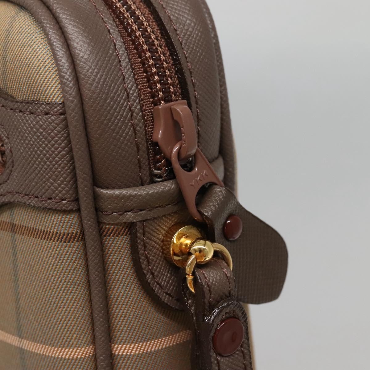 Burberry Nova check Pochette Canvas, BEIGE, CANVAS, Clutche & pouche