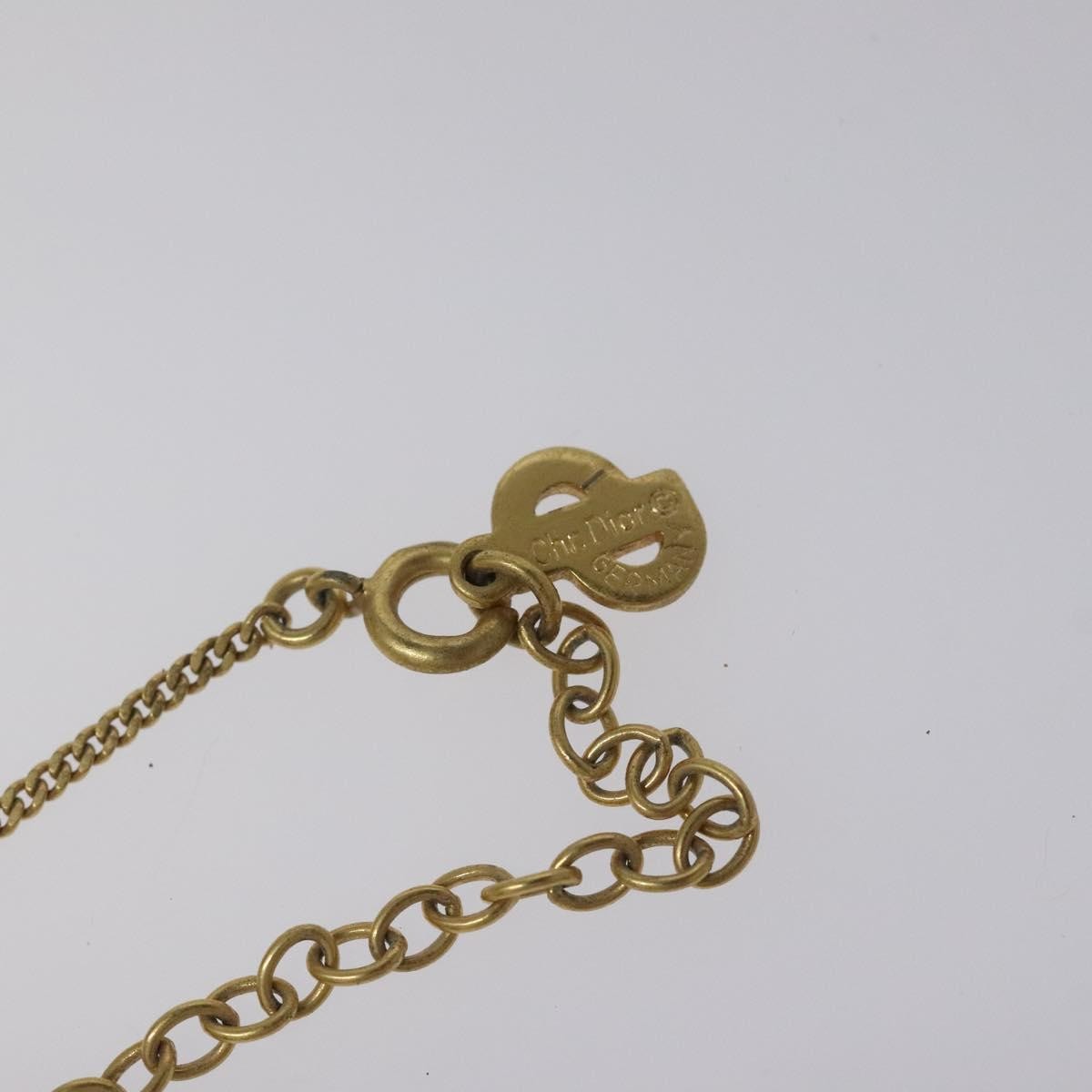Christian Dior CD Pendant Necklace Metal, GOLD, METAL, Necklace